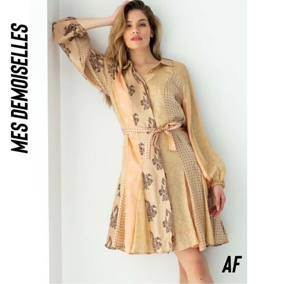 MES DEMOISELLES GADOT SHIRT DRESS NWT SIZE 4 - Picture 4 of 10